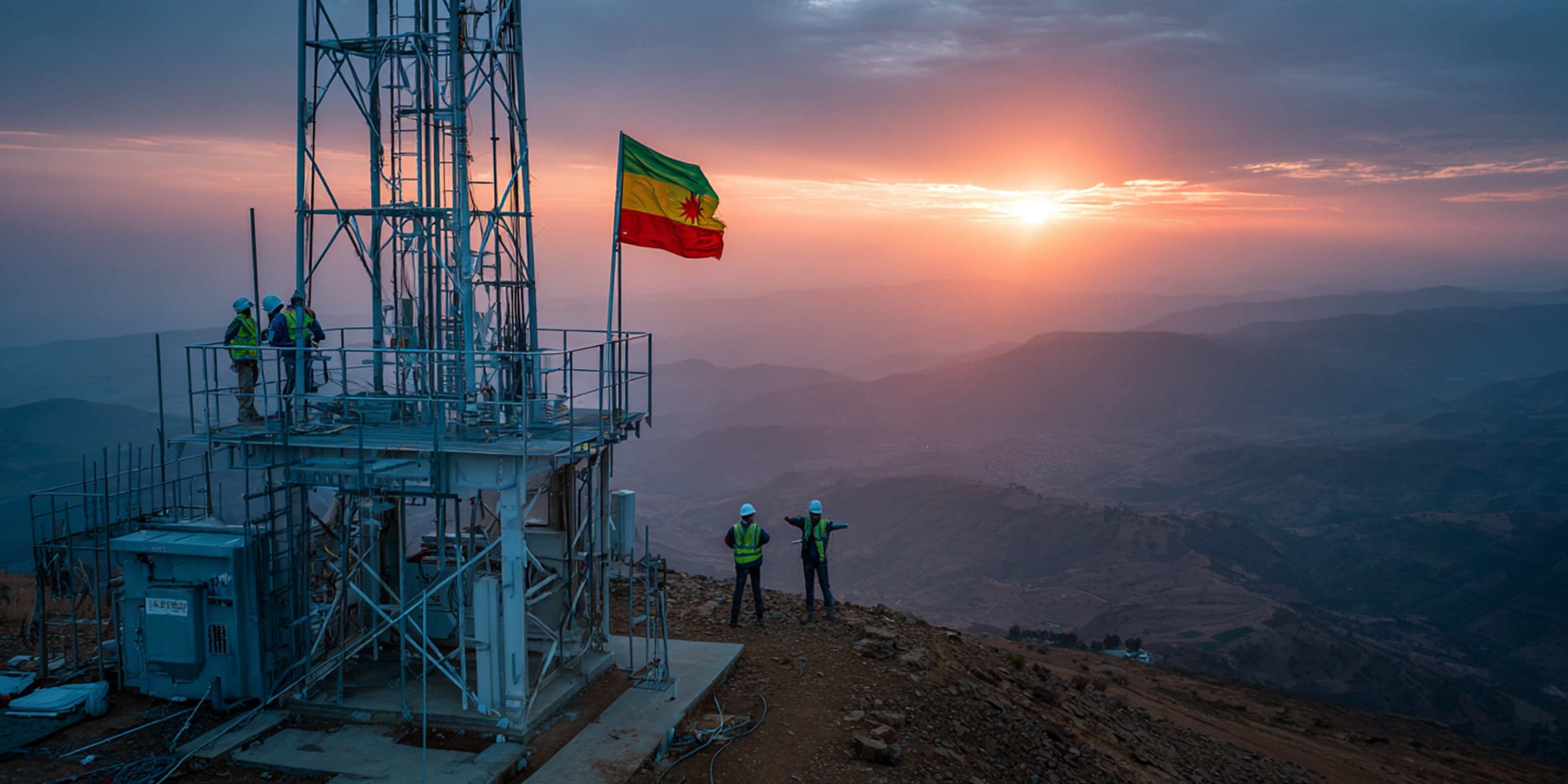 丹吉尔地中海港集装箱码头航拍图