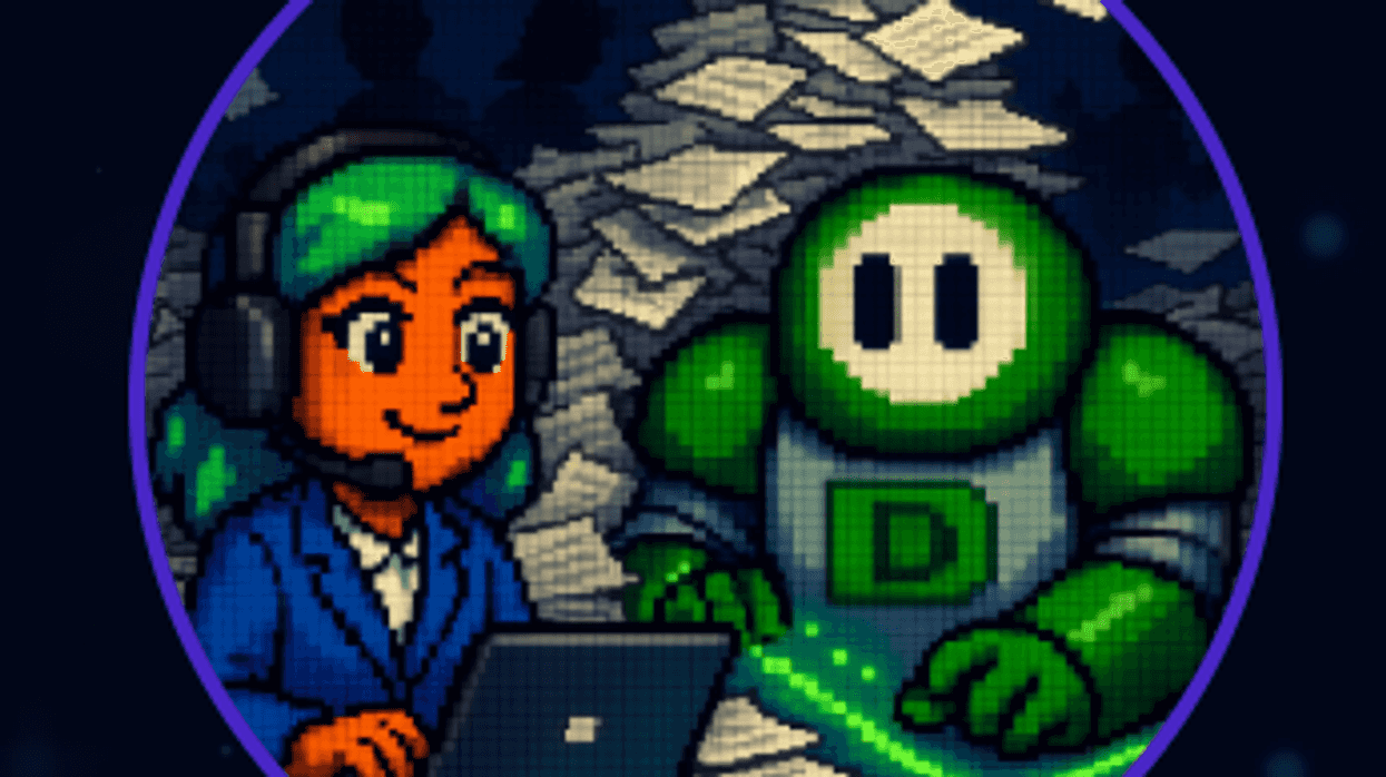 Warehouse manager at desktop