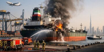 迪拜港油轮遭无人机袭击致物流延误， Jebel Ali港船舶临时滞留 offshore