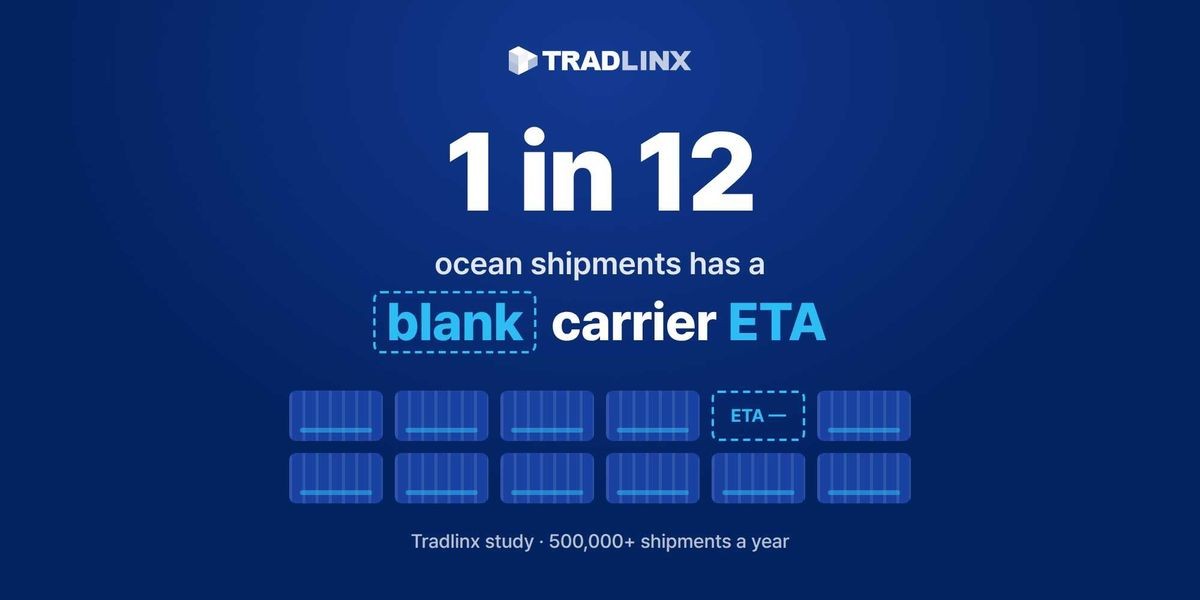 Ocean Carrier ETAs Missing for 8.43% of Shipments