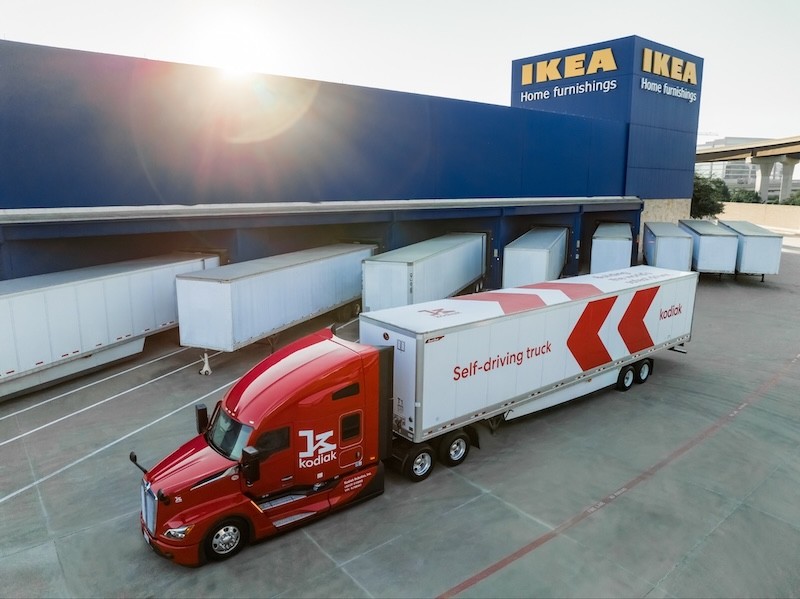 Kodiak, IKEA to launch driverless freight in Texas by 2026